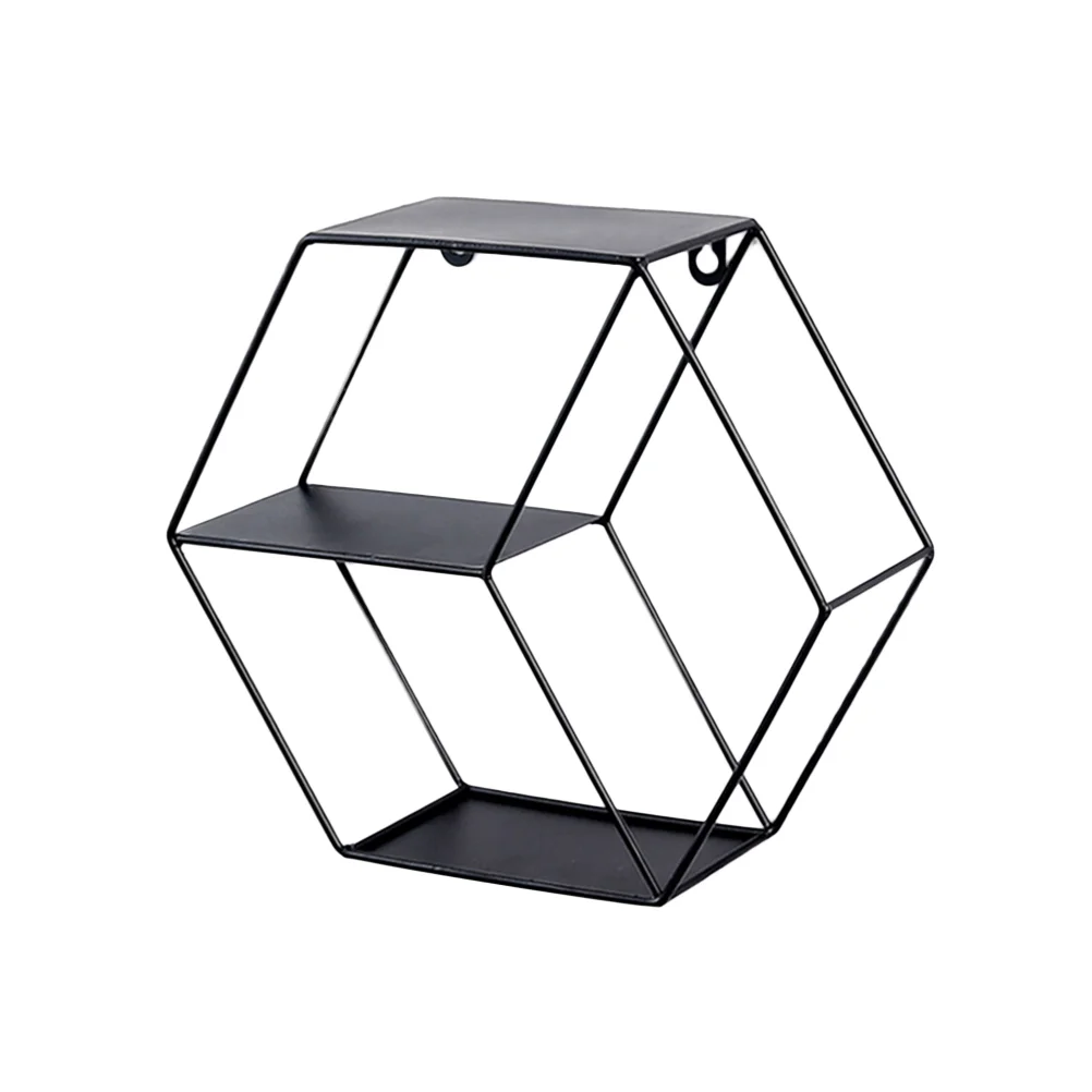 Creative Nordic Style Hexagon Storage Rack Wrought Iron Double-Layer Wall Shelf Bedroom Living Room Wall Hanging Ornament Finish
Creative Nordic Style Hexagon Storage Rack Wrought Iron Double-Layer Wall Shelf Bedroom Living Room Wall Hanging Ornament Finish
