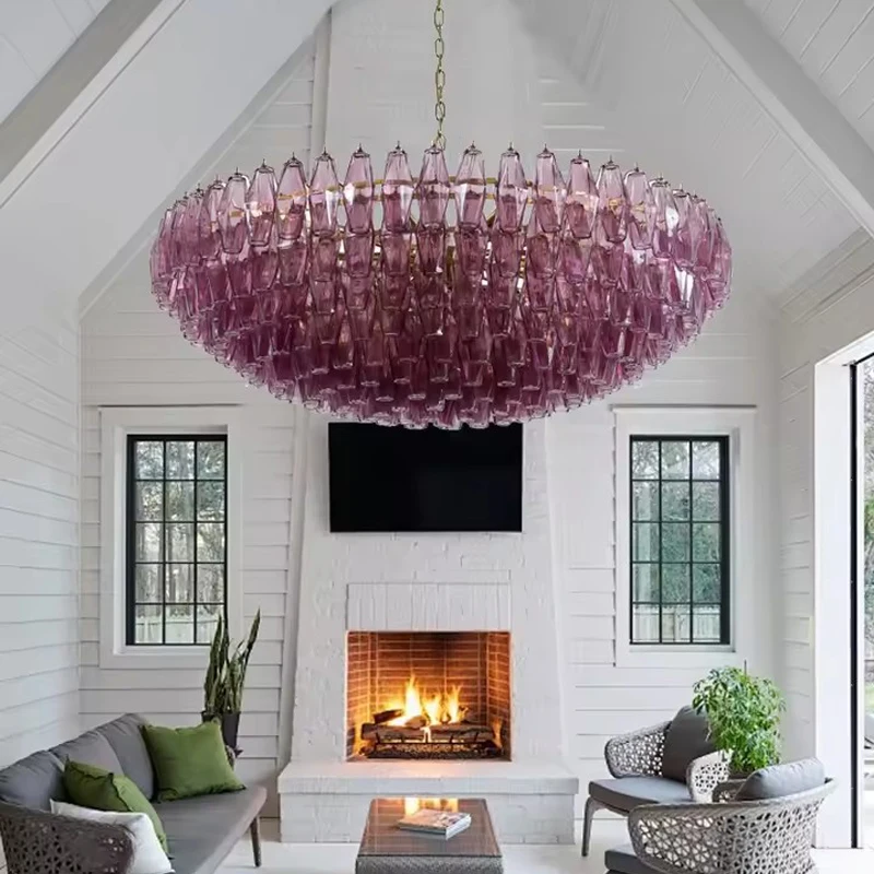 Purple Glass Chandeliers Vintage Designer Lamps Decoration Living Space Hall Hotel Store Hanging Lamp 2025
Purple Glass Chandeliers Vintage Designer Lamps Decoration Living Space Hall Hotel Store Hanging Lamp 2025