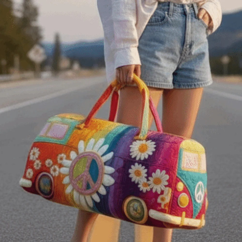 Large Capacity Bus Printed Travel Duffle Quilted Sponge Retro Flat Print Travel Handbag Durable Zipper Soft Material
Large Capacity Bus Printed Travel Duffle Quilted Sponge Retro Flat Print Travel Handbag Durable Zipper Soft Material