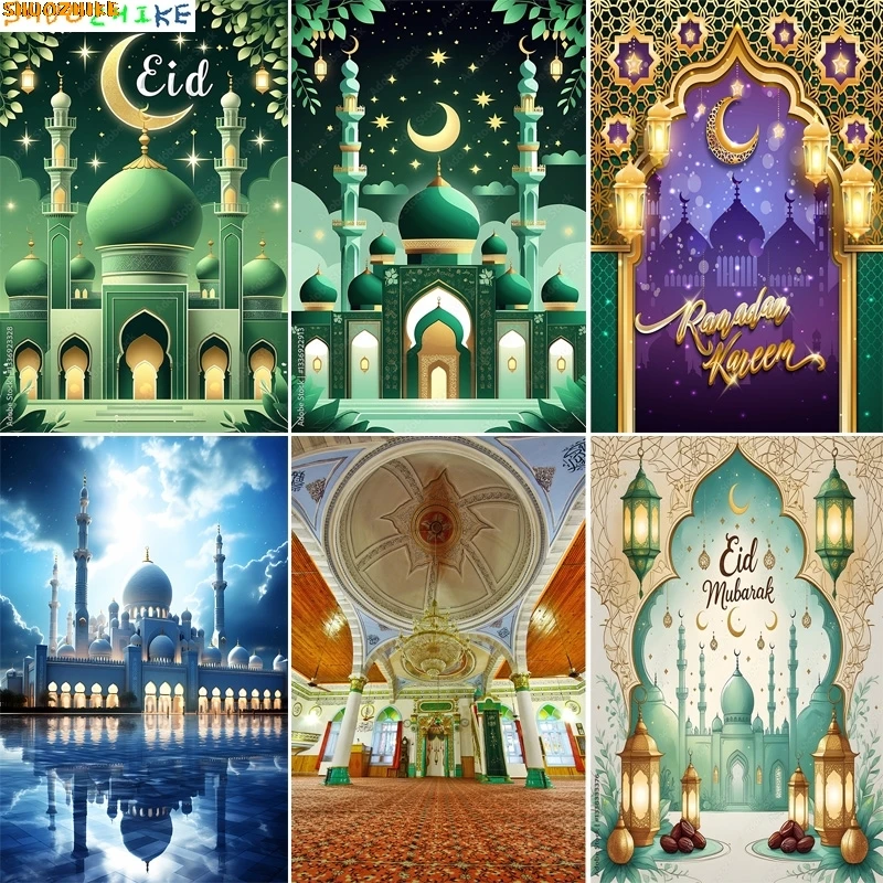 Ramadan Eid Kareem Mubarak Islamic New Year Moon Lanterns Background Arabic Palace Candles Mosque Photography Backdrops VG-01
Ramadan Eid Kareem Mubarak Islamic New Year Moon Lanterns Background Arabic Palace Candles Mosque Photography Backdrops VG-01