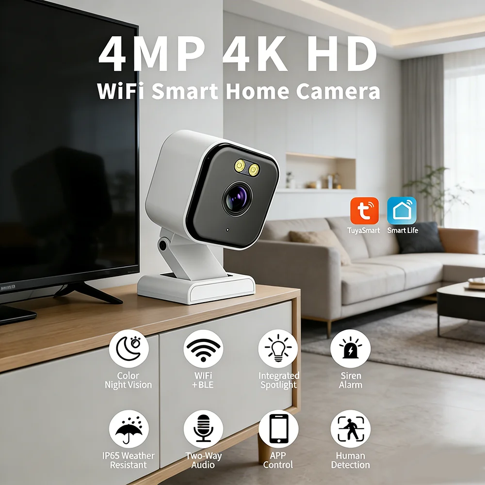 2026 Интеллектуальная Wi-Fi камера видеонаблюдения 4K с ночным видением, магнитным креплением, водонепроницаемая, широкоугольная, для наблюдения за младенцами
2026 Интеллектуальная Wi-Fi камера видеонаблюдения 4K с ночным видением, магнитным креплением, водонепроницаемая, широкоугольная, для наблюдения за младенцами