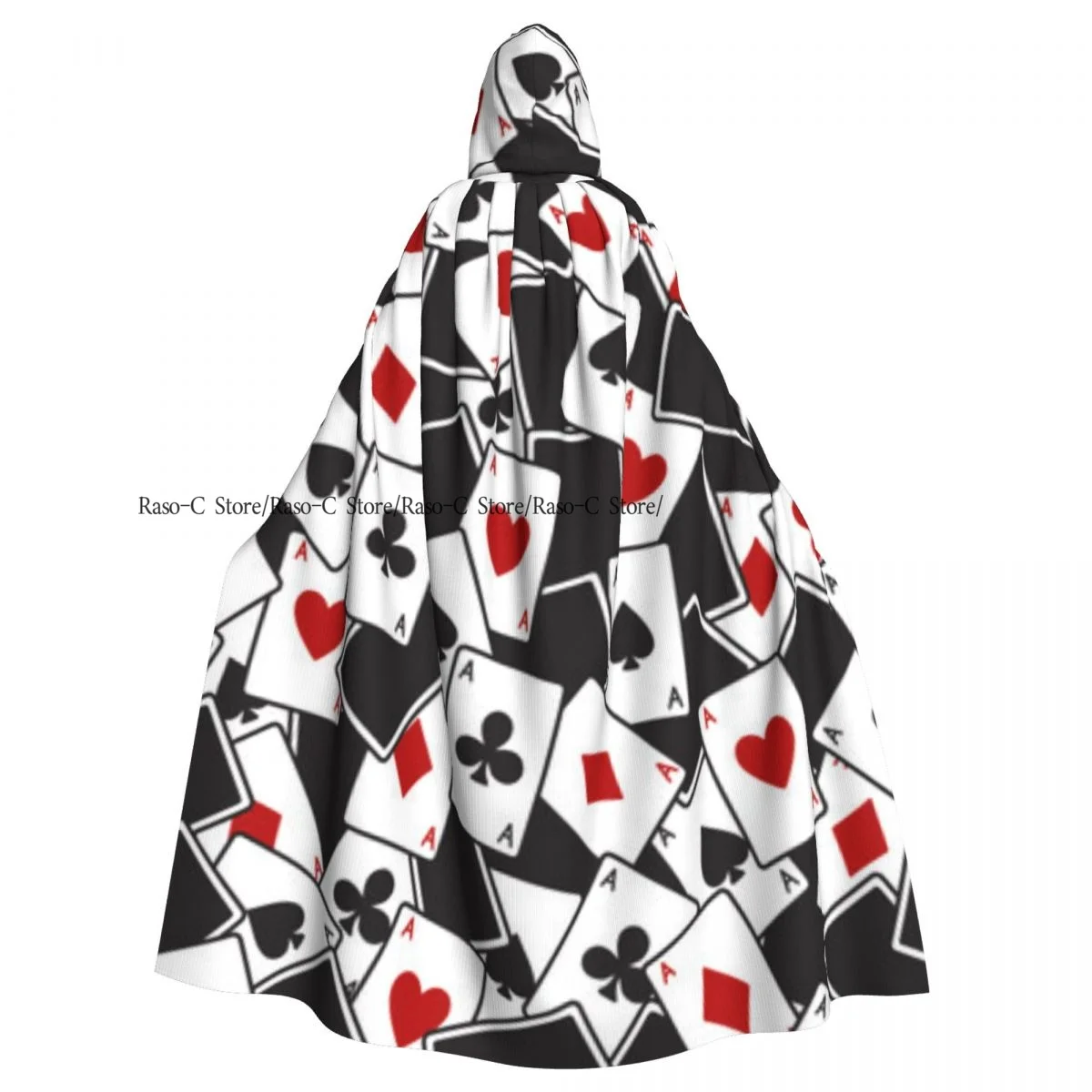Накидка унисекс из полиэстера с капюшоном и принтом игральных карт 
Накидка унисекс из полиэстера с капюшоном и принтом игральных карт