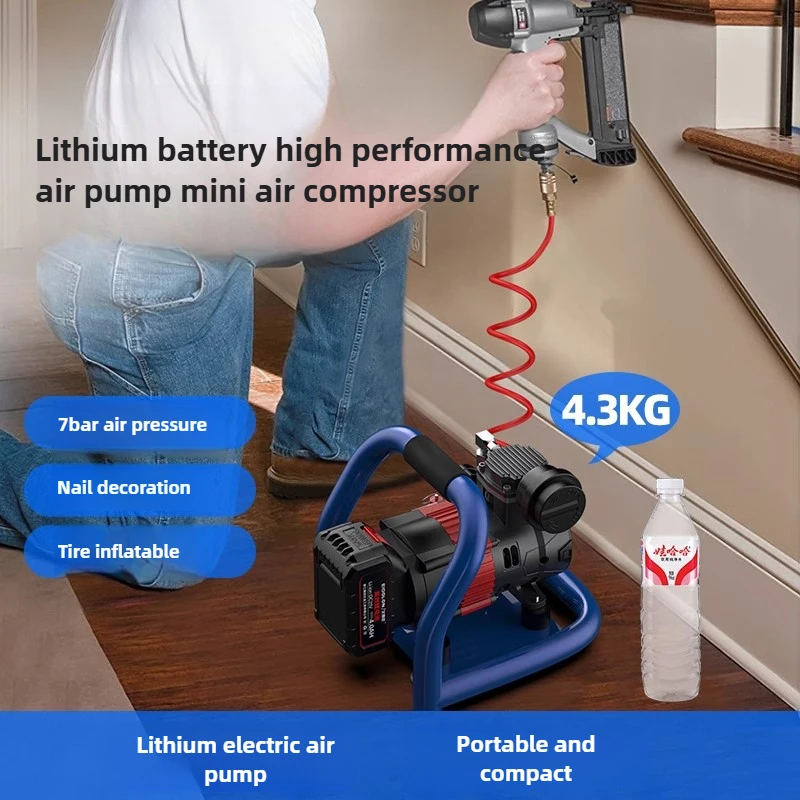 Lithium battery small compressor mini pump portable compressor automobile air pump woodworking
Lithium battery small compressor mini pump portable compressor automobile air pump woodworking