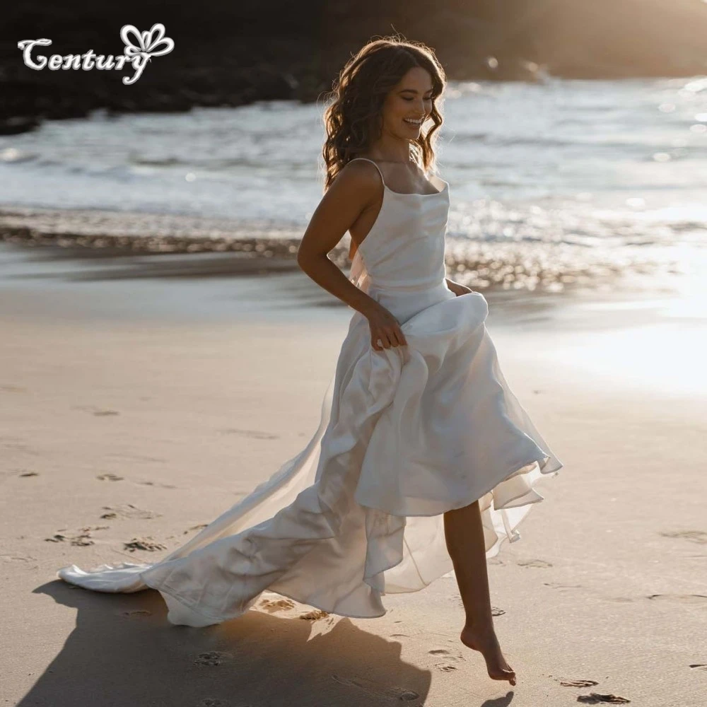 Beach Wedding Dress 2025 Spaghetti Straps Backless Silk A-Line Boho Bridal Gowns Vestidos de Novia Bohemio Customized
Beach Wedding Dress 2025 Spaghetti Straps Backless Silk A-Line Boho Bridal Gowns Vestidos de Novia Bohemio Customized