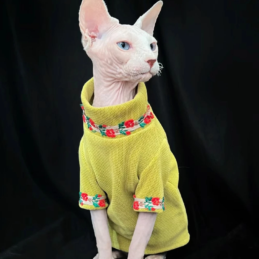 Элегантный хлопковый бархатный свитер для кошек Sphynx зимнее теплое пальто для котят Толстая Толстовка для шезлонга Devon Rex
Элегантный хлопковый бархатный свитер для кошек Sphynx зимнее теплое пальто для котят Толстая Толстовка для шезлонга Devon Rex