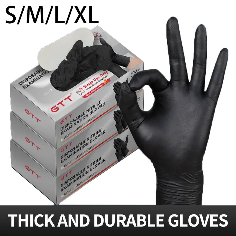 100/200Pcs Black Nitrile Inspection Gloves Disposable Thickened Cleaning Work Rubber Glove For Tattoo Hairdressing Car Wash Tool
100/200Pcs Black Nitrile Inspection Gloves Disposable Thickened Cleaning Work Rubber Glove For Tattoo Hairdressing Car Wash Tool