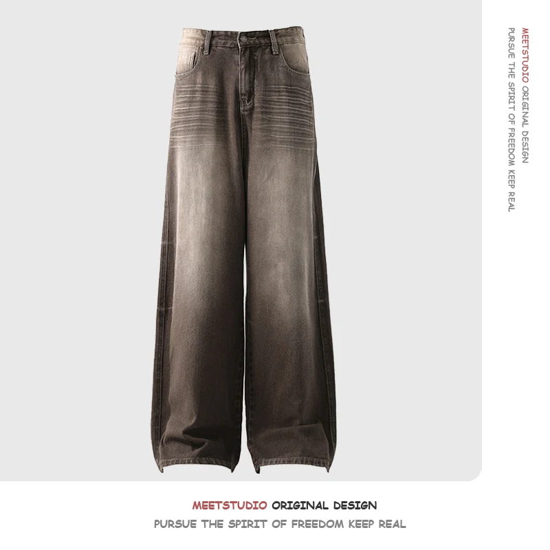 American Sle Street Brown Wide Leg Jeans ex Vintage Loose Design Sense Pants High Waist Long Pants Denim Fabric Youth T...
American Sle Street Brown Wide Leg Jeans ex Vintage Loose Design Sense Pants High Waist Long Pants Denim Fabric Youth T...