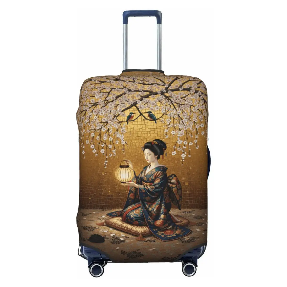 Sakura Kimono Lady Lantern Gold Mosaic Print Travel Luggage Cover Washable Suitcase Cover Protector Fit 18-32 Inch
Sakura Kimono Lady Lantern Gold Mosaic Print Travel Luggage Cover Washable Suitcase Cover Protector Fit 18-32 Inch