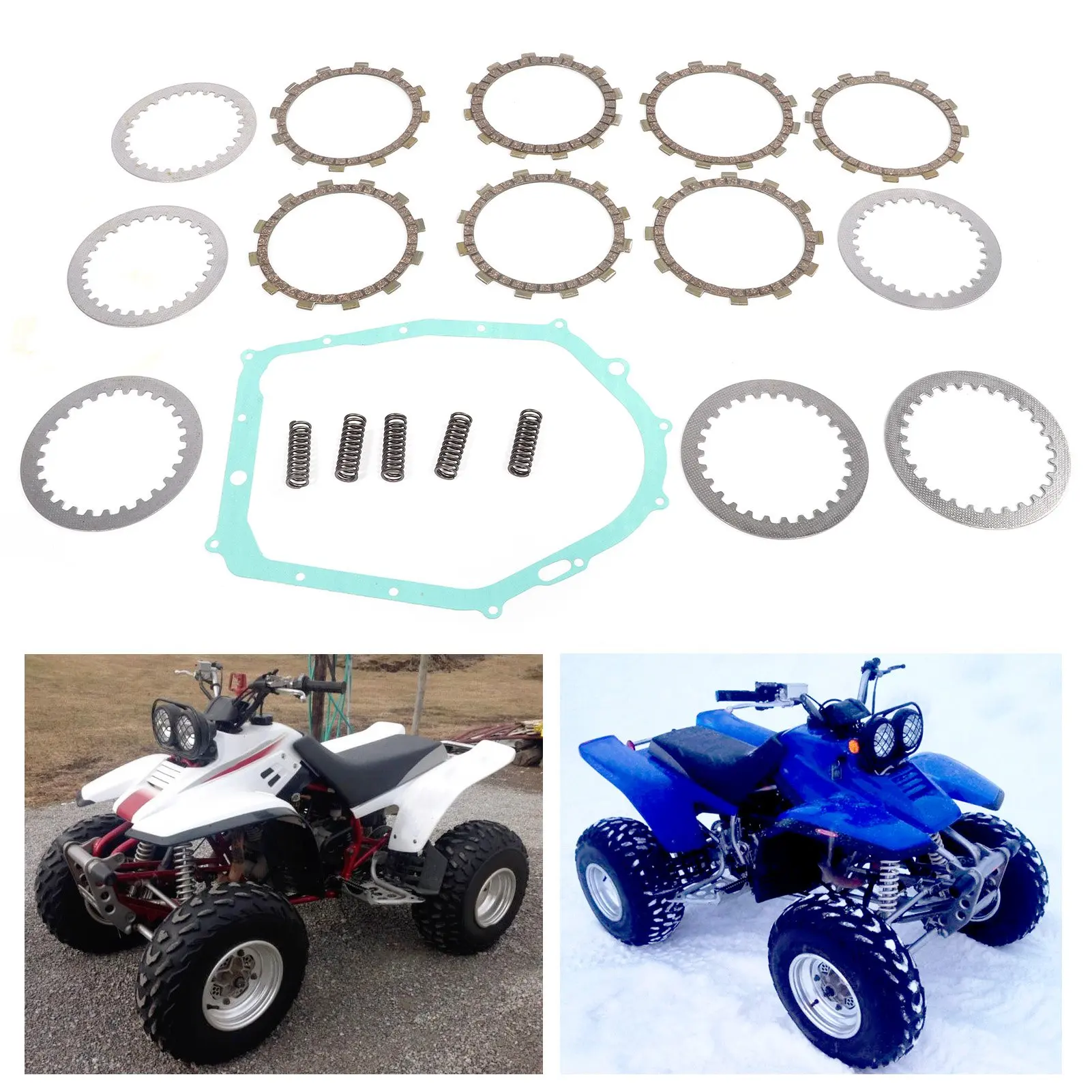 1030660002 Cover Gasket Complete Kit Gasket + Heavy Duty Springs 1030660002 Fit for Warrior 350 1987‑2004
1030660002 Cover Gasket Complete Kit Gasket + Heavy Duty Springs 1030660002 Fit for Warrior 350 1987‑2004
