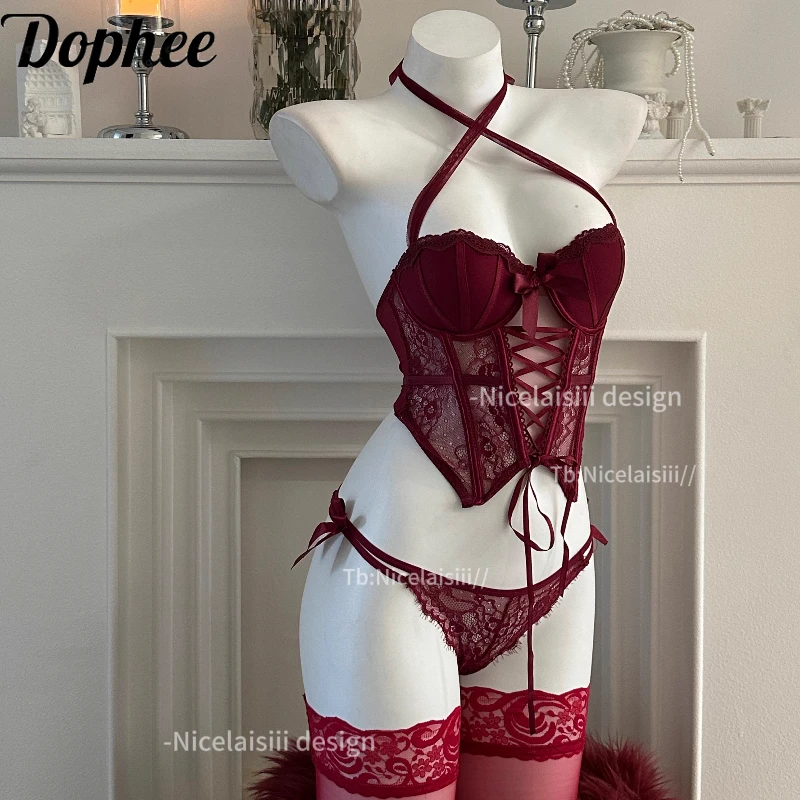 Dophee сексуальное нижнее белье, костюм из двух предметов, кружевная накладка на грудь, бретелька с воротником-халтер, топ на бретельках с рыбьей косточкой + комплекты трусов
Dophee сексуальное нижнее белье, костюм из двух предметов, кружевная накладка на грудь, бретелька с воротником-халтер, топ на бретельках с рыбьей косточкой + комплекты трусов