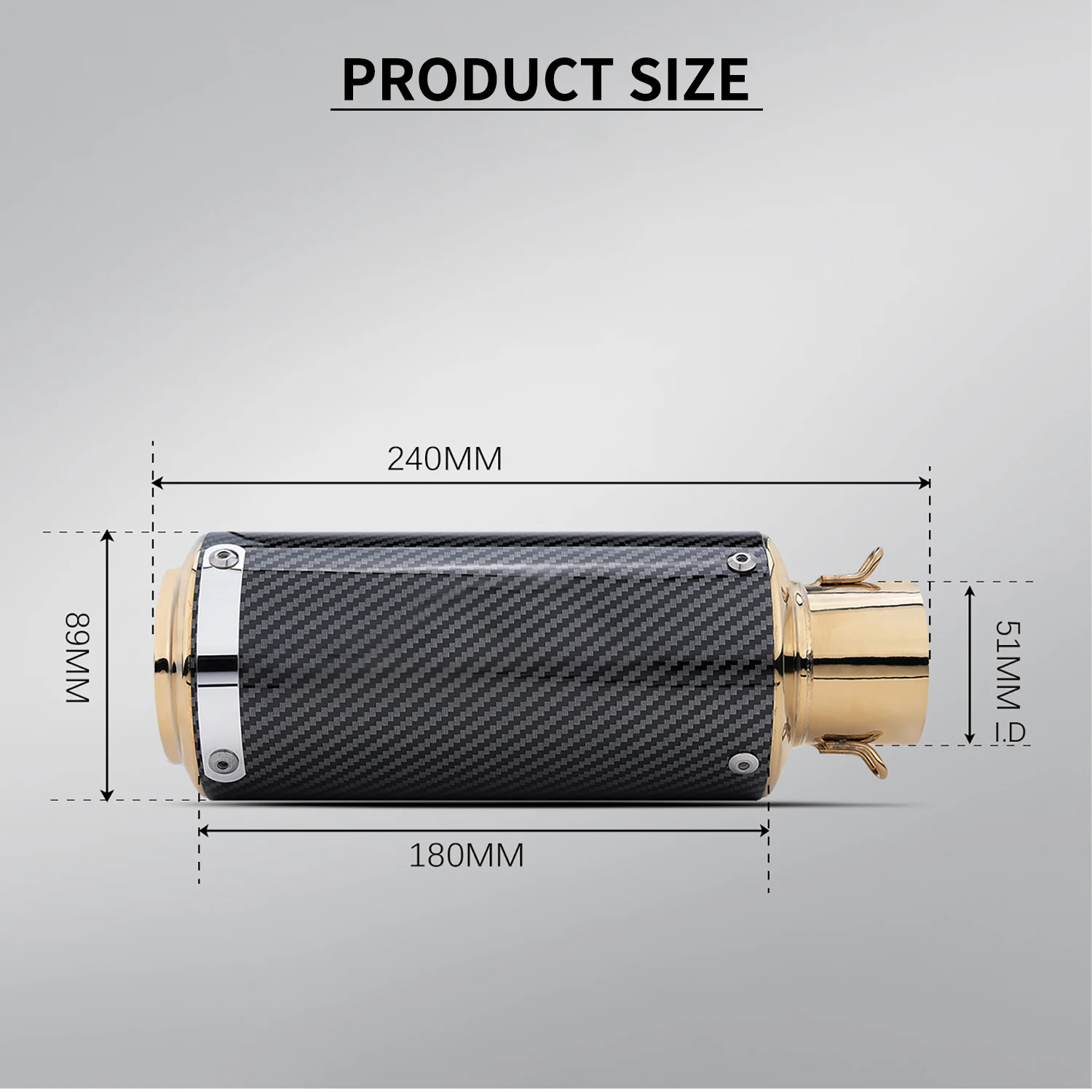 golden Universal Moto Exhaust Pipe Slip-On Muffler Tail Section Modification Compatible Various Link Escape Tailpipe Models adap
golden Universal Moto Exhaust Pipe Slip-On Muffler Tail Section Modification Compatible Various Link Escape Tailpipe Models adap