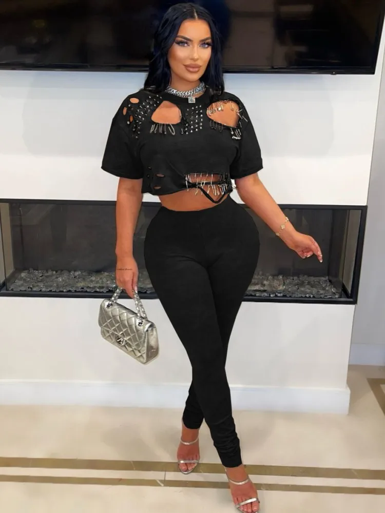 2 Piece Women Set 2025 Spring Summer Short Sleeve Crop Tops And Pants Suits Outfits Fashion Matching Sets Outfit Tracksuits
2 Piece Women Set 2025 Spring Summer Short Sleeve Crop Tops And Pants Suits Outfits Fashion Matching Sets Outfit Tracksuits