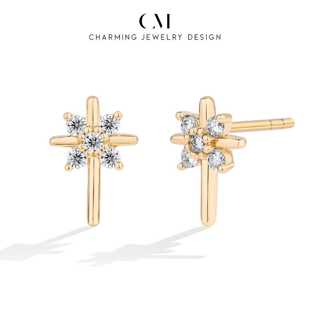 CHARMING New Casual Snowflake Moissanite Stud Earring 925Sterling Silver for Women Holiday Fine Party Gift Daily Jewelry Wedding
CHARMING New Casual Snowflake Moissanite Stud Earring 925Sterling Silver for Women Holiday Fine Party Gift Daily Jewelry Wedding