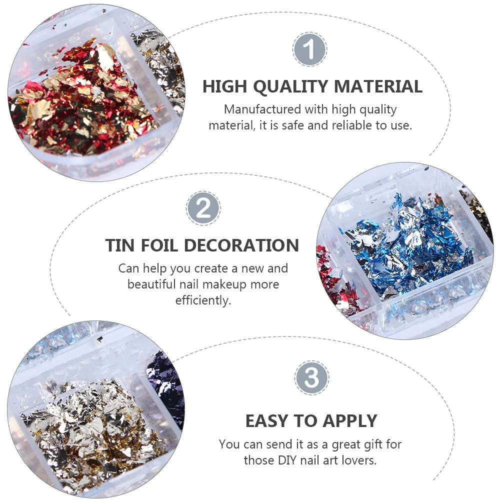 Nail Art Foils 3 Boxes High-Quality Tin Foil Decoration For Manicure Christmas Party New Year Gift Sequin Glitter Nail
Nail Art Foils 3 Boxes High-Quality Tin Foil Decoration For Manicure Christmas Party New Year Gift Sequin Glitter Nail