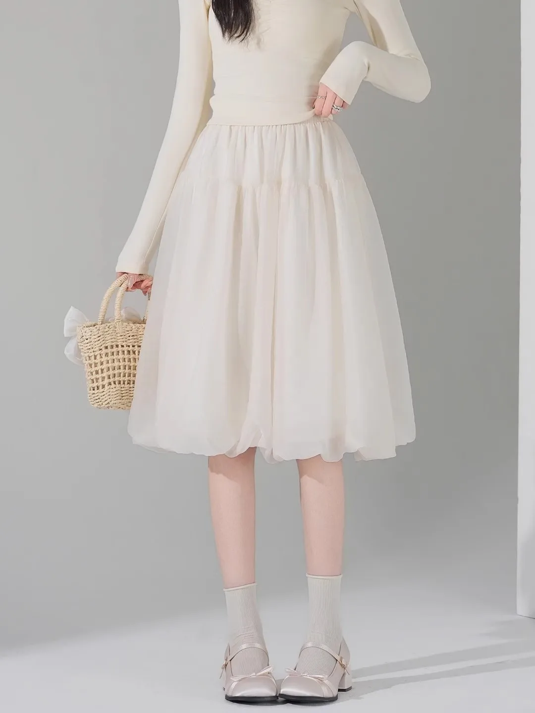 Spring Autumn 2026 New Style Women's High Waist A-Line Lantern Skirt Mesh Flower Bud Half Skirt Slimming Polyester Fiber
Spring Autumn 2026 New Style Women's High Waist A-Line Lantern Skirt Mesh Flower Bud Half Skirt Slimming Polyester Fiber
