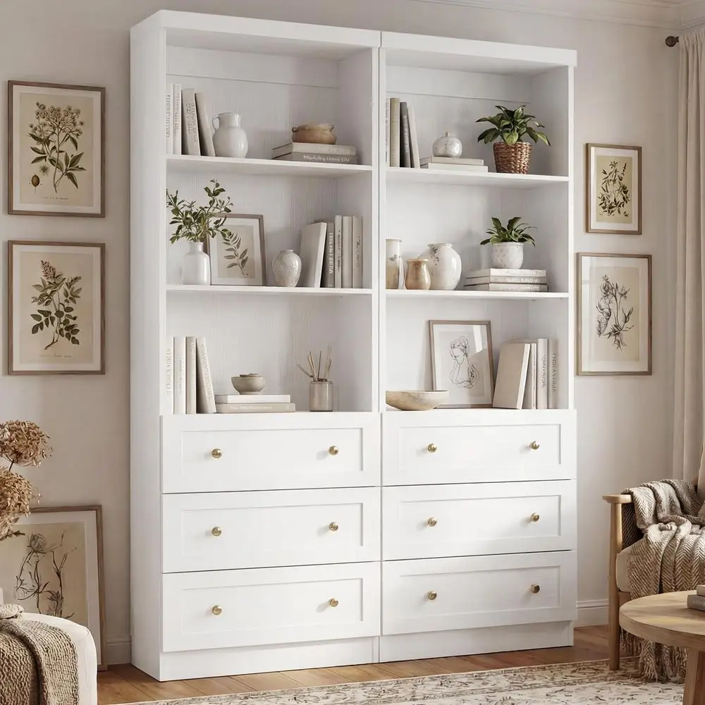 80 Bookshelf with 3 Drawers, Tall Bookcase with Thickened Top Panel and 3Tier Open Shelves, Tall Storage Cabinet for Home Offic
80 Bookshelf with 3 Drawers, Tall Bookcase with Thickened Top Panel and 3Tier Open Shelves, Tall Storage Cabinet for Home Offic