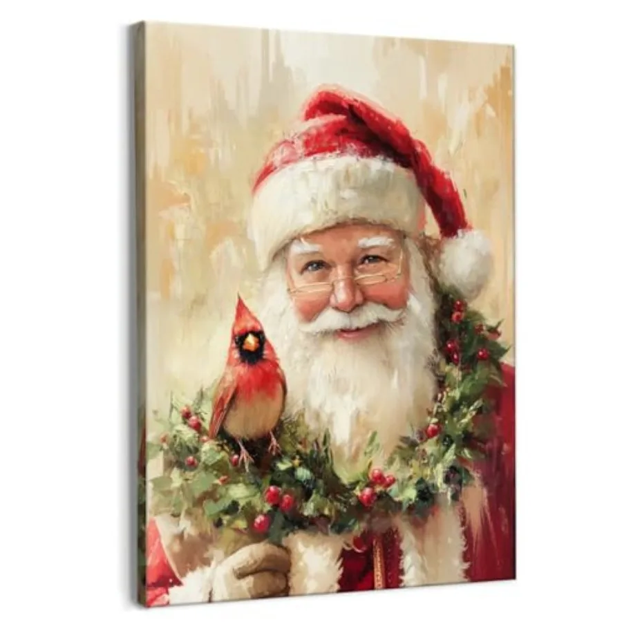 Christmas Framed Wall Art, Rustic Christmas Wall Decor, Xmas Winter Holiday Holly Red Bird Canvas Poster Prints Pictures for Ho
Christmas Framed Wall Art, Rustic Christmas Wall Decor, Xmas Winter Holiday Holly Red Bird Canvas Poster Prints Pictures for Ho