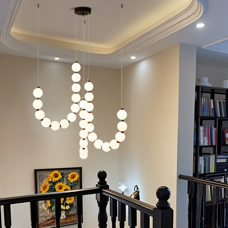 Nordic Designer White Ball Chandelier Living Room Bedroom Kitchen Creative Pendant Lamp Minimalist Deco Indoor Lighting Fixture
Nordic Designer White Ball Chandelier Living Room Bedroom Kitchen Creative Pendant Lamp Minimalist Deco Indoor Lighting Fixture