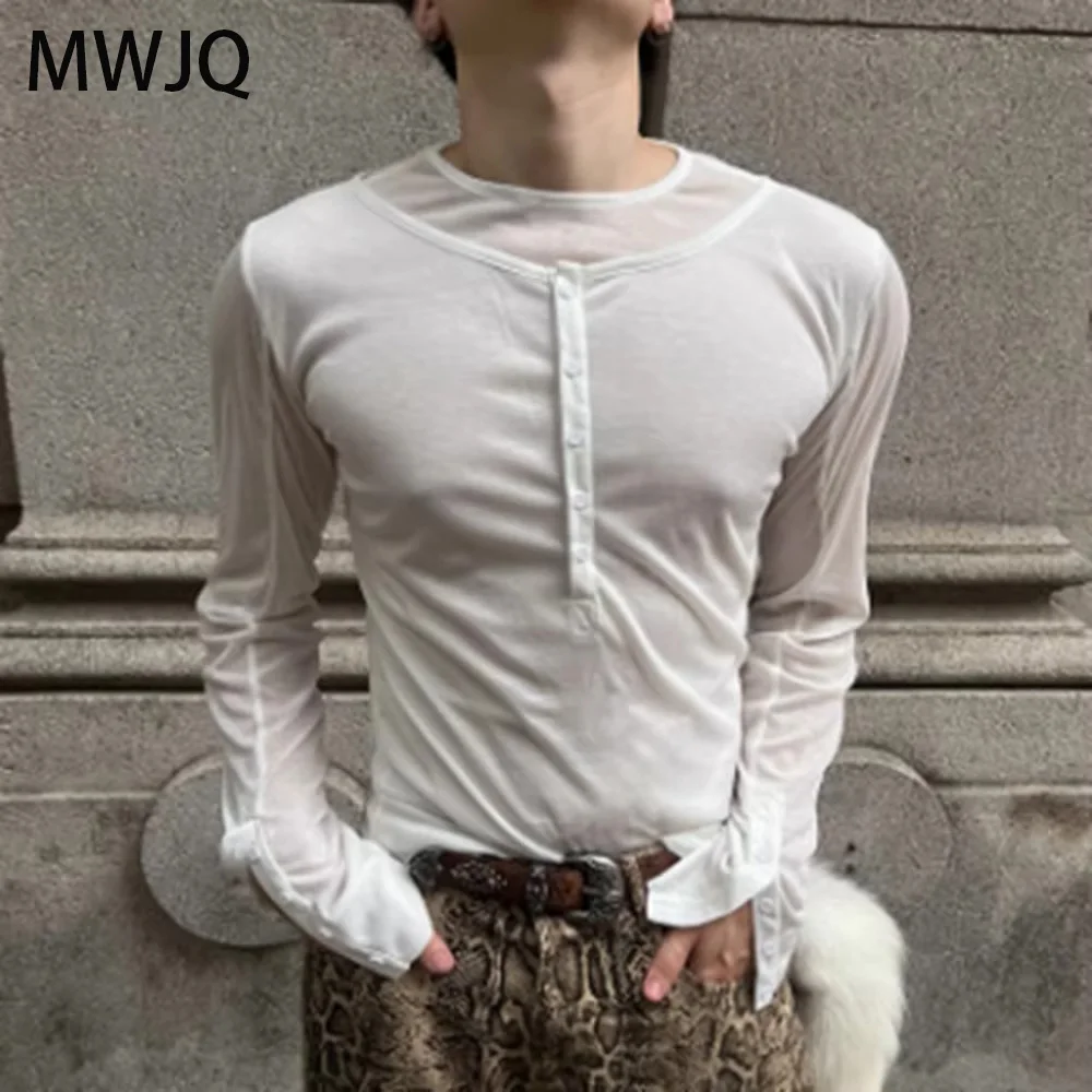 MWJQ Vintage Sleeve Double High Quality T-shirt Fashion Men Texture Solid Color Pullover Tops Round Collar Thin Tees 010322
MWJQ Vintage Sleeve Double High Quality T-shirt Fashion Men Texture Solid Color Pullover Tops Round Collar Thin Tees 010322