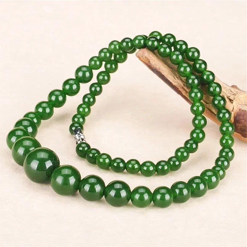Genuine Natural Green 6-14mm Beads Necklace Jadeite Jewelry Fashion Charm Accessories Lucky Amulet Gifts for Women Her Men
Genuine Natural Green 6-14mm Beads Necklace Jadeite Jewelry Fashion Charm Accessories Lucky Amulet Gifts for Women Her Men