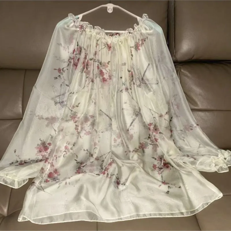 Unisex Silky Touch Voile Sleepwear Two-piece Set Printed Ruffle Comfort Loose Sissy Soft Thin Sheer Long Sleeved Top Pants
Unisex Silky Touch Voile Sleepwear Two-piece Set Printed Ruffle Comfort Loose Sissy Soft Thin Sheer Long Sleeved Top Pants