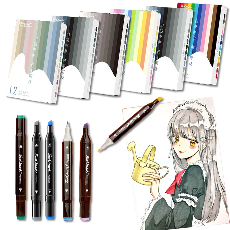 12color Double-head Marker Set Alcohol Oil-based Quick-drying Not Easy To Fade Students' Professional Painting Graffiti Design
12color Double-head Marker Set Alcohol Oil-based Quick-drying Not Easy To Fade Students' Professional Painting Graffiti Design