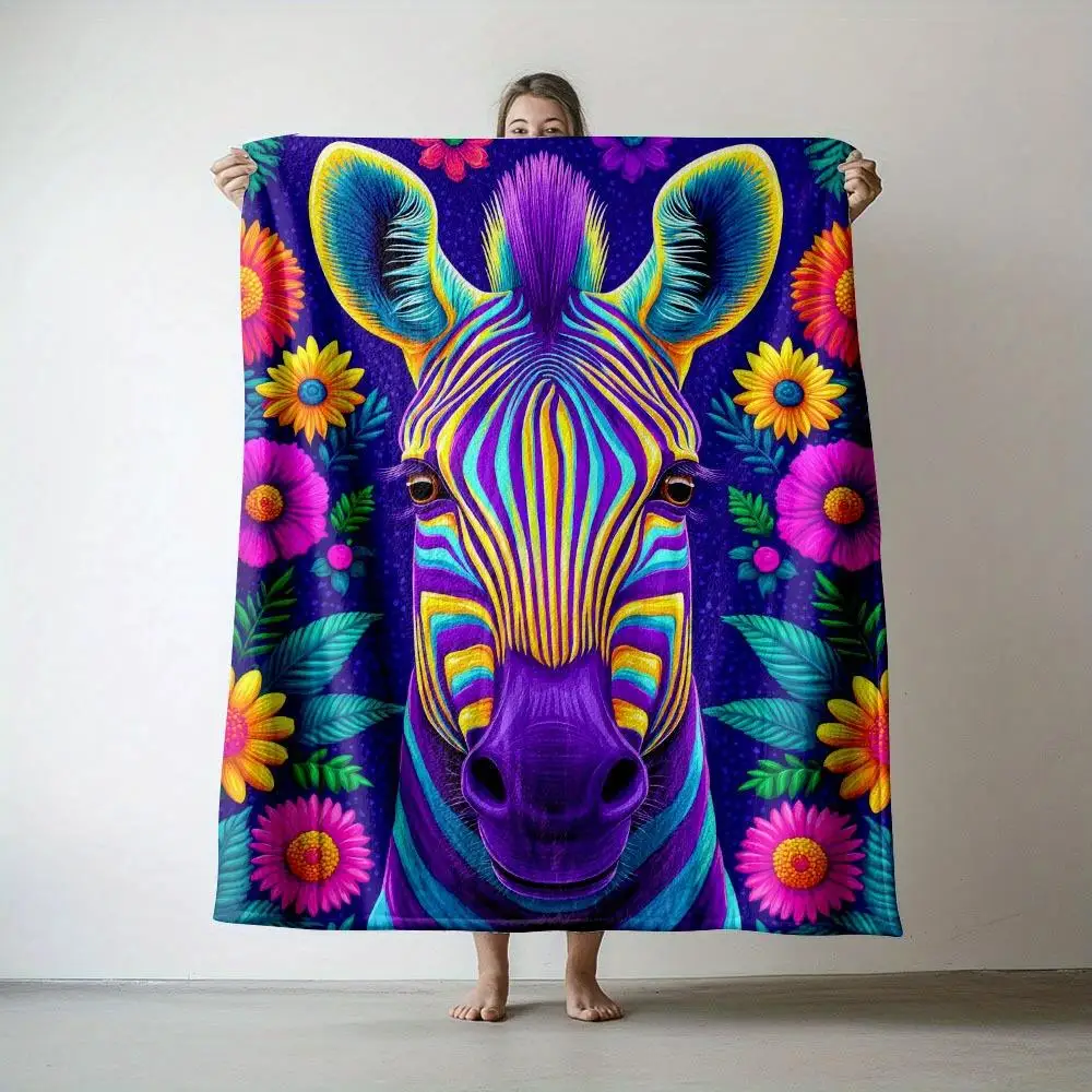 1pc Suige Home & Zebra & Floral Print Blanket - Turquoise Blue Black Pink Purple Golden Soft Warm All-Season Couch Bed Sofa Thro
1pc Suige Home & Zebra & Floral Print Blanket - Turquoise Blue Black Pink Purple Golden Soft Warm All-Season Couch Bed Sofa Thro