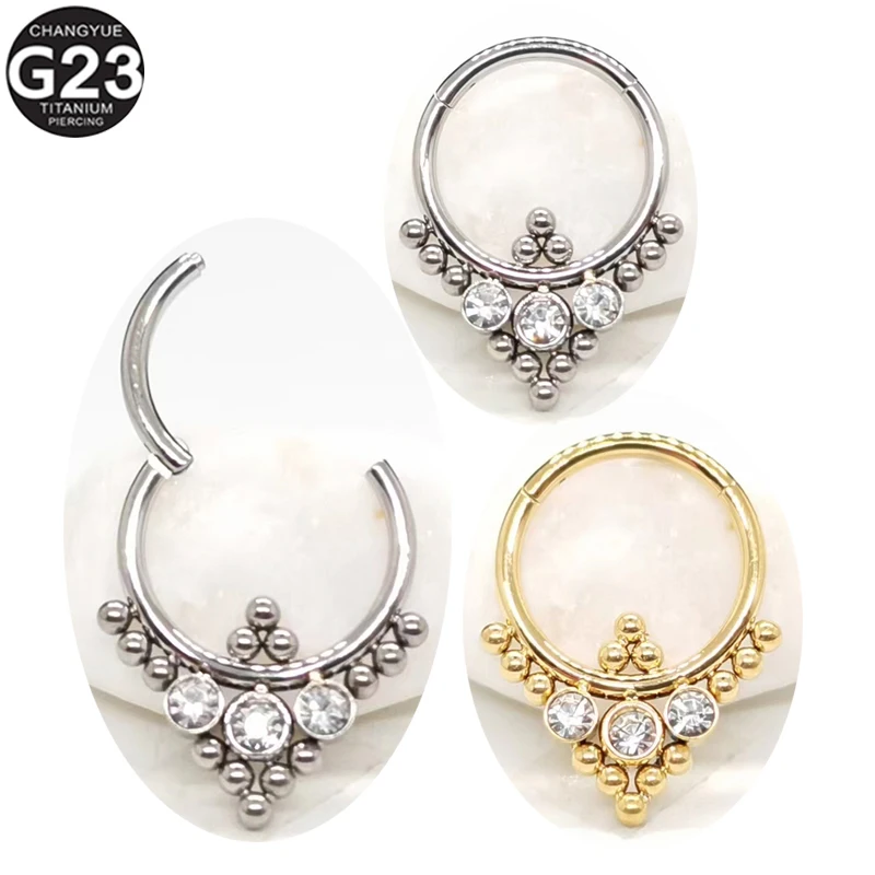 F136 Zircon Earrings G23 Titanium Septum Piercing Nose Rings Clicker Rings Ear Cartilage Tragus Helix Piercing Body Jewelry 16G
F136 Zircon Earrings G23 Titanium Septum Piercing Nose Rings Clicker Rings Ear Cartilage Tragus Helix Piercing Body Jewelry 16G