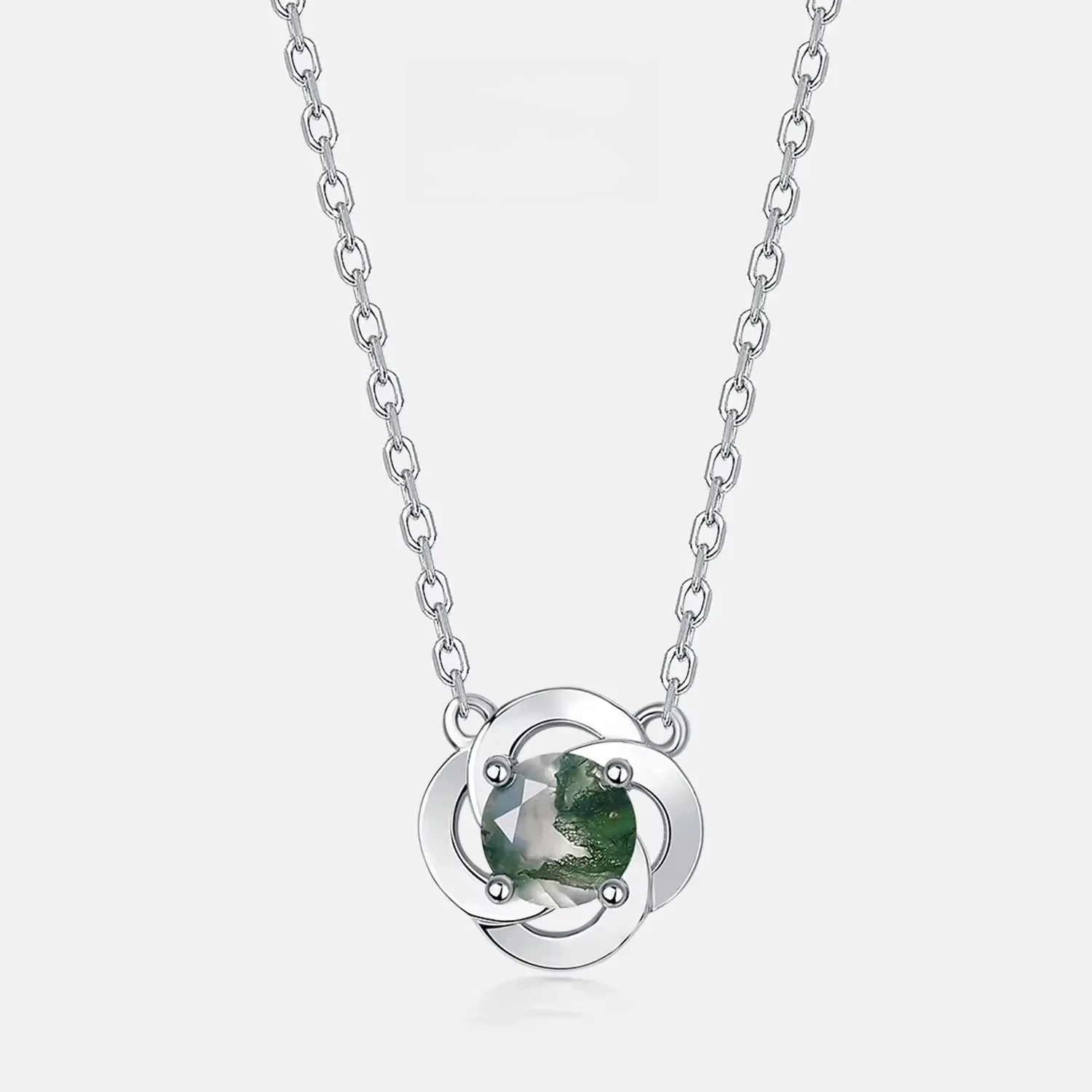 Water Grass Agate Necklace S925 Silver Plated 18K Gold PT950 Platinum Green Moss Stone Simple and Fashionable
Water Grass Agate Necklace S925 Silver Plated 18K Gold PT950 Platinum Green Moss Stone Simple and Fashionable