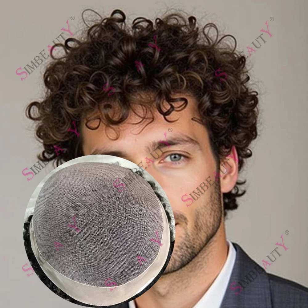 Afro 15mm/18mm Curly Mono Mesh Lace Toupee Durable Breathable Capillary Prosthesis for Bald Men Light Brown Black Human Hair Wig
Afro 15mm/18mm Curly Mono Mesh Lace Toupee Durable Breathable Capillary Prosthesis for Bald Men Light Brown Black Human Hair Wig