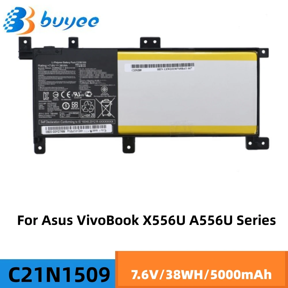 Новинка C21N1509 оригинальная фотовспышка X556UA X556UB X556UF X556UJ K556U K556UA A556U A556UA 7,6 V 38WH 5000 мАч
Новинка C21N1509 оригинальная фотовспышка X556UA X556UB X556UF X556UJ K556U K556UA A556U A556UA 7,6 V 38WH 5000 мАч