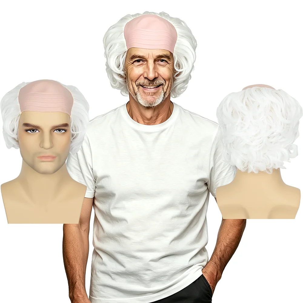Funny Men's White Balding Wig Realistic Einstein Scientist Professor Cosplay Wig with Integrated Scalp No Bald Cap Needed
Funny Men's White Balding Wig Realistic Einstein Scientist Professor Cosplay Wig with Integrated Scalp No Bald Cap Needed