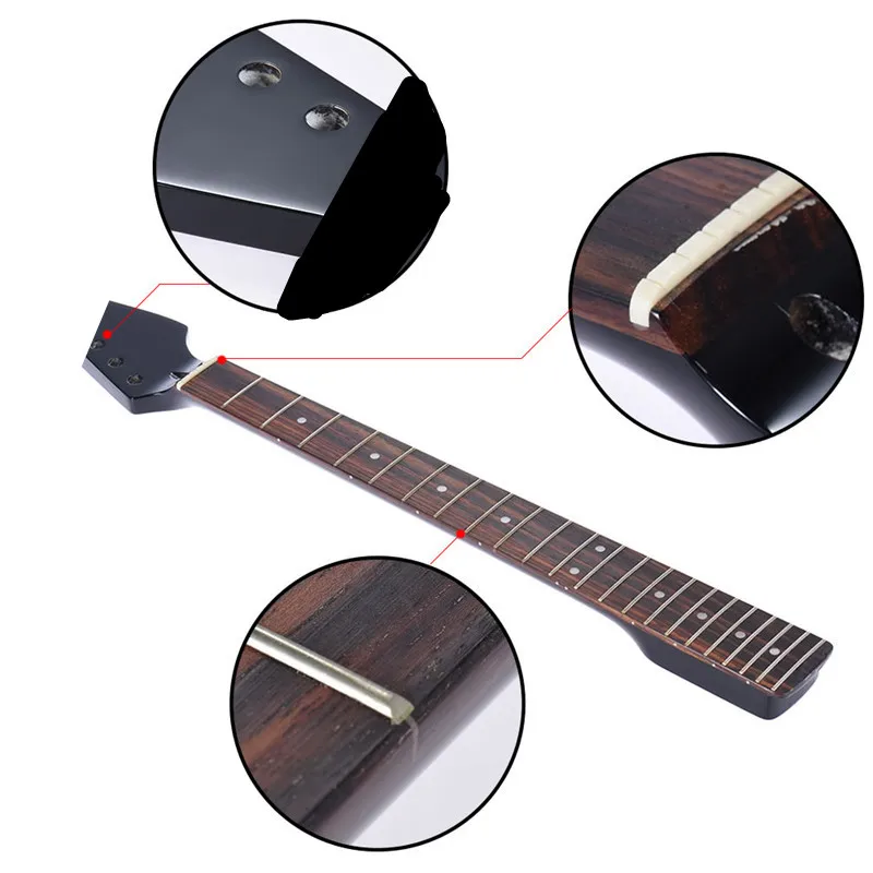 22Frets Black Matte Paint Maple Electric Guitar Neck With Rosewood Fingerboard Guitar Accessories Musical Instruments
22Frets Black Matte Paint Maple Electric Guitar Neck With Rosewood Fingerboard Guitar Accessories Musical Instruments