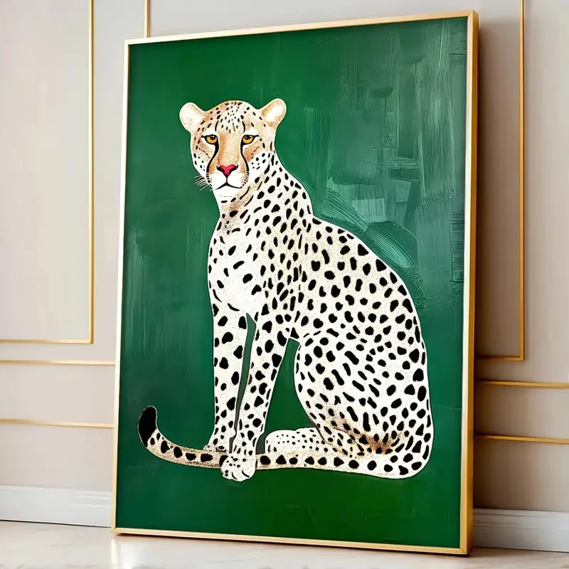 Simple Green Leopard Canvas Poster Picture Wall Art, Modern Bedroom and Living Room Home Decoration Style, Animal Theme
Simple Green Leopard Canvas Poster Picture Wall Art, Modern Bedroom and Living Room Home Decoration Style, Animal Theme