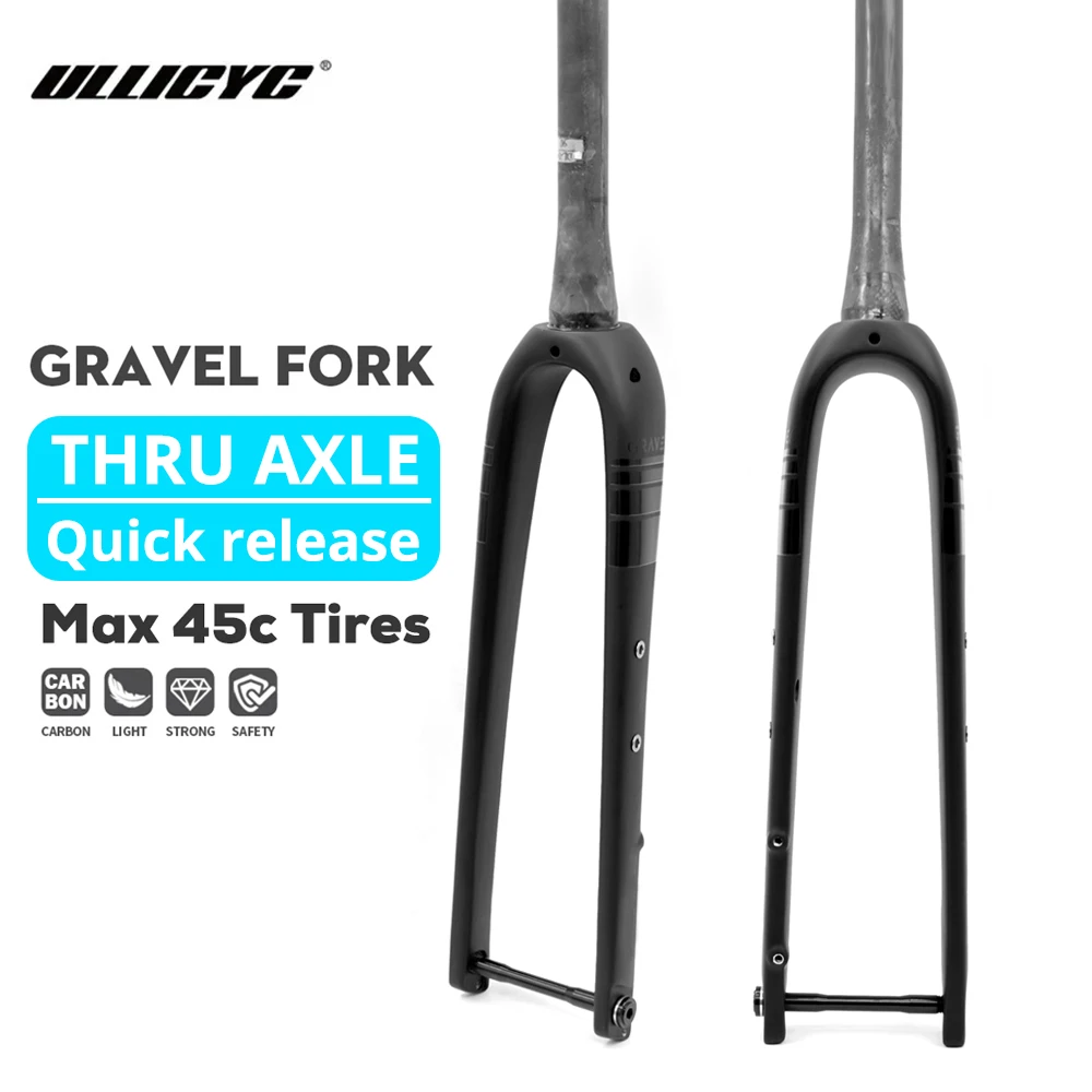 Ullicyc T1000 Carbon Fiber Gravel Front Fork,Half Internal Cable,Straight/Tapered Tube,Max Tire 700C x 45C,Thru Axle 12x100mm
Ullicyc T1000 Carbon Fiber Gravel Front Fork,Half Internal Cable,Straight/Tapered Tube,Max Tire 700C x 45C,Thru Axle 12x100mm