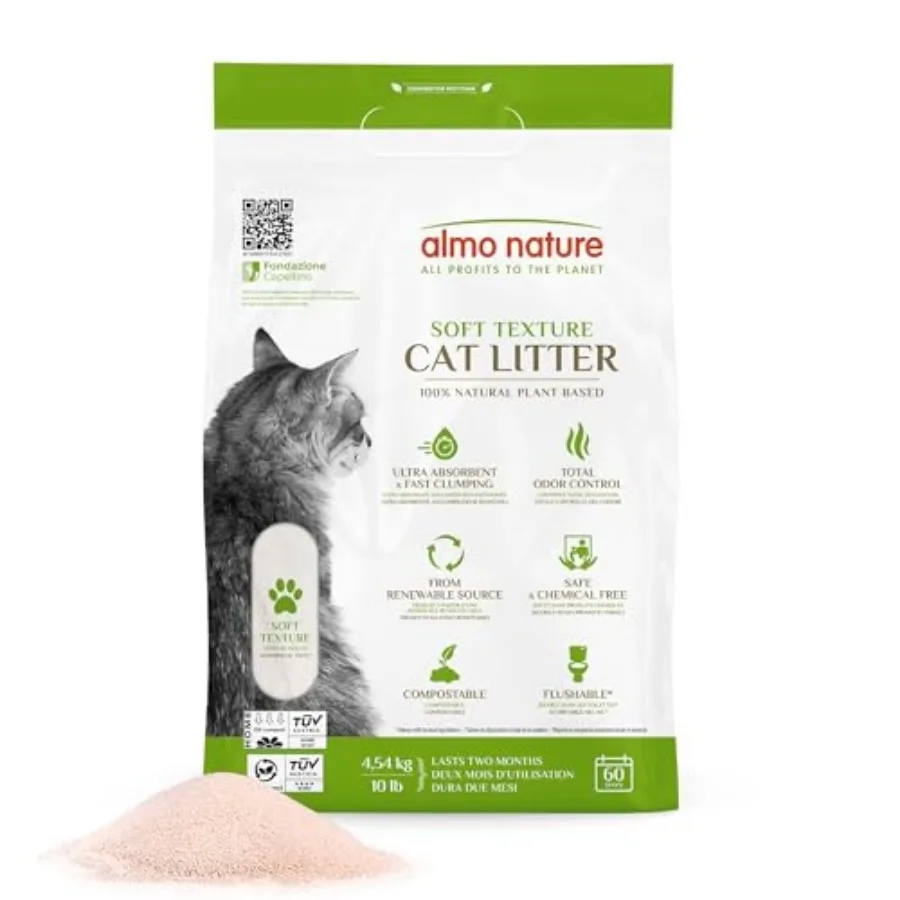 Soft Texture Cat Litter 10 lbs - Plant-Based, Clumping, Biodegradable, n-Toxic, Compostable, Eco-Friendly, Odor Control, Low Du
Soft Texture Cat Litter 10 lbs - Plant-Based, Clumping, Biodegradable, n-Toxic, Compostable, Eco-Friendly, Odor Control, Low Du