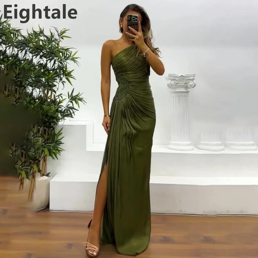 Eightale 2025 Army Green Mermaid Maxi Evening Dress For Wedding Party One Shoulder Formal Prom Dress Dubai Party Gown
Eightale 2025 Army Green Mermaid Maxi Evening Dress For Wedding Party One Shoulder Formal Prom Dress Dubai Party Gown