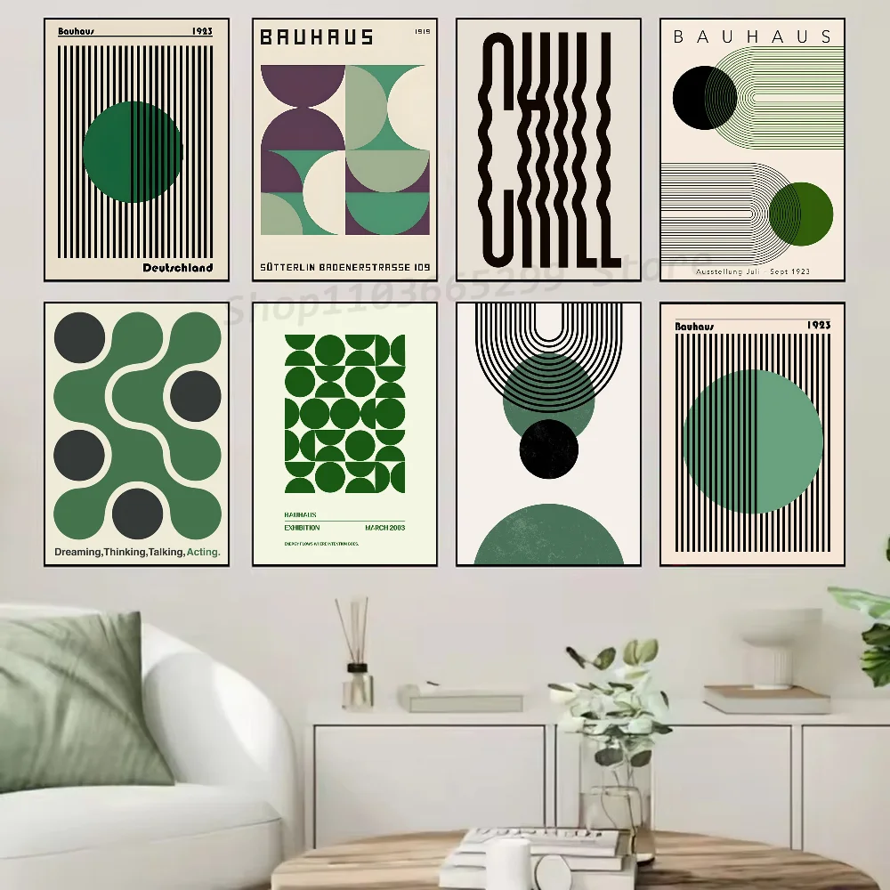 1pc Bauhaus Green Color Lines Modern Poster Self-adhesive Art Waterproof Paper Sticker Coffee House Bar Room Wall Decor
1pc Bauhaus Green Color Lines Modern Poster Self-adhesive Art Waterproof Paper Sticker Coffee House Bar Room Wall Decor