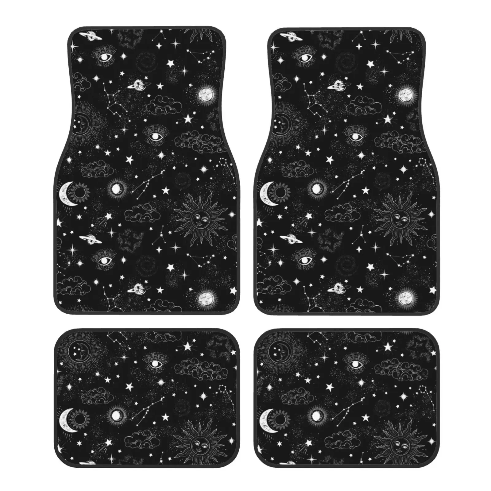 Sun Moon Galaxy Space Print 4pcs Car Floor Mats Set of 4pcs Non-Slip Absorbent Polyester Foot Mats Auto Interior Accessories
Sun Moon Galaxy Space Print 4pcs Car Floor Mats Set of 4pcs Non-Slip Absorbent Polyester Foot Mats Auto Interior Accessories