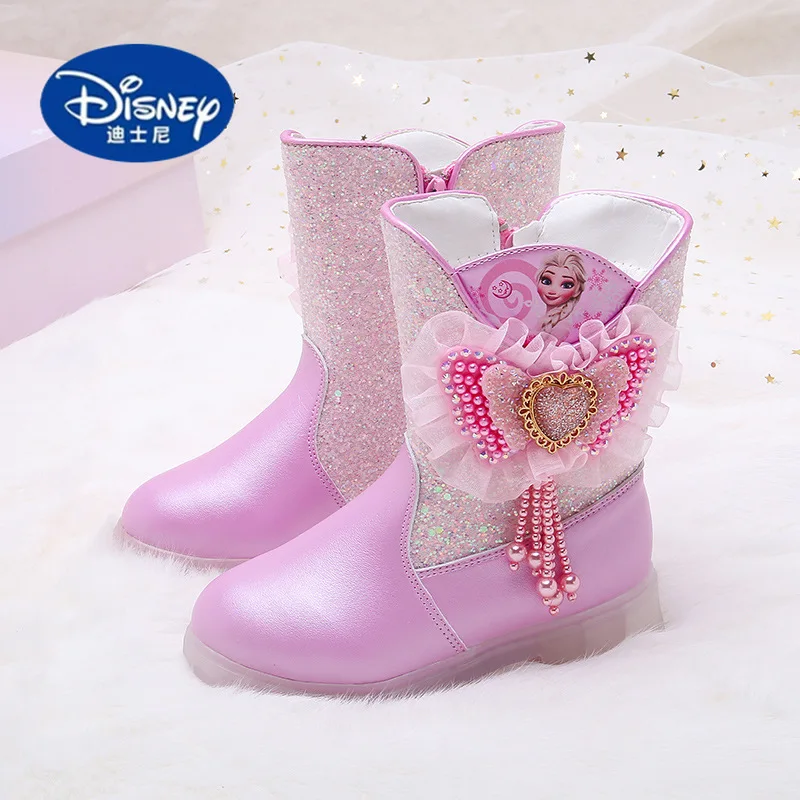 Disney Elsa Princess Boots - Pink Glitter with Bow, Warm Knee-High Boots
Disney Elsa Princess Boots - Pink Glitter with Bow, Warm Knee-High Boots