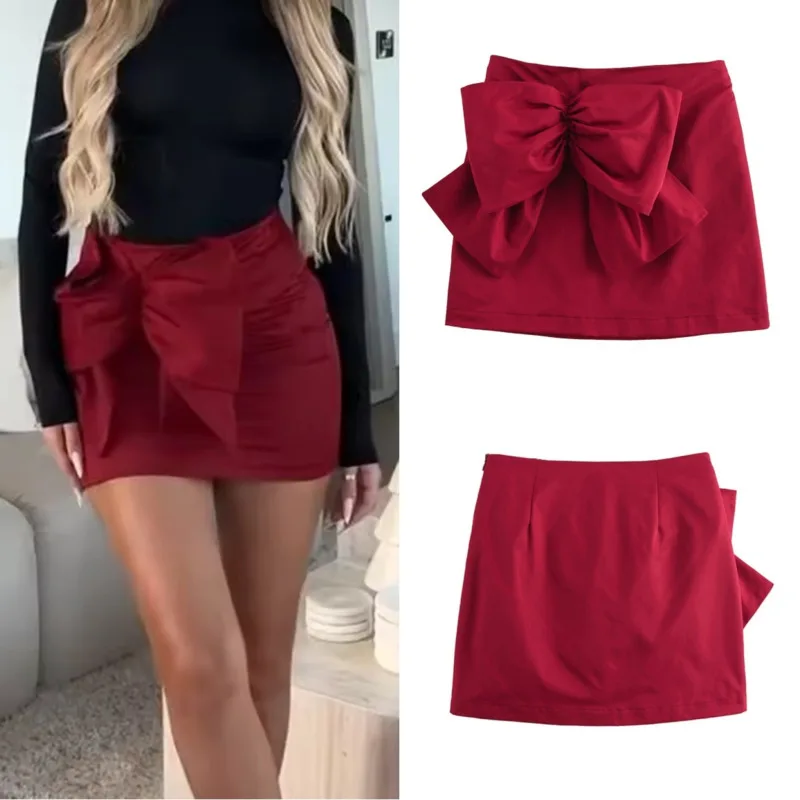 Vintage Chic Red 3D Bow A Line Mini Skirt Women Fashion 2025 New Christmas Party Prom High Waisted Bachelorette Lady Short Skirt
Vintage Chic Red 3D Bow A Line Mini Skirt Women Fashion 2025 New Christmas Party Prom High Waisted Bachelorette Lady Short Skirt
