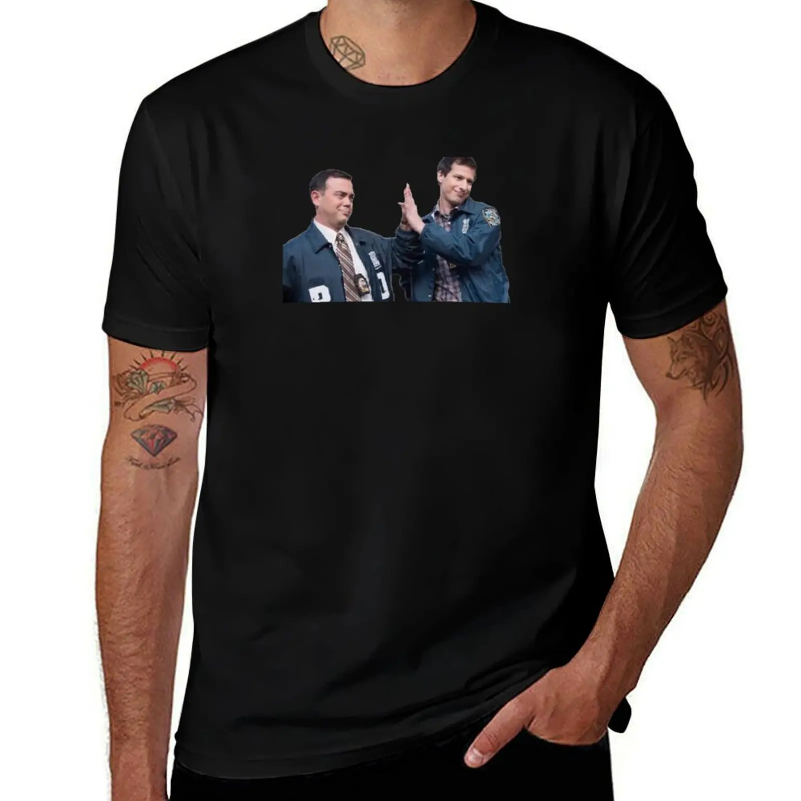b99 jake and charles high five T-Shirt summer 2025 essential t shirt anime clothes Short sleeve tee mens tall t shirts
b99 jake and charles high five T-Shirt summer 2025 essential t shirt anime clothes Short sleeve tee mens tall t shirts