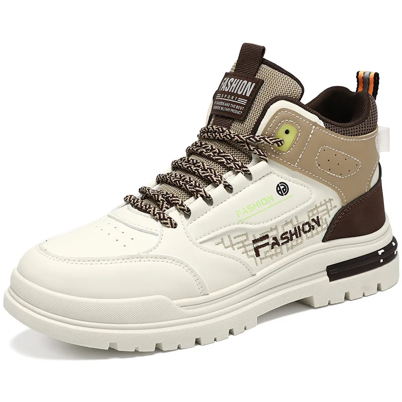 Spring and Autumn Men's Shoes New Breathable High-top Trendy All-match White Shoes Men's Thick-soled Sports Casual Shoes
Spring and Autumn Men's Shoes New Breathable High-top Trendy All-match White Shoes Men's Thick-soled Sports Casual Shoes