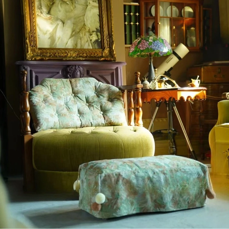Retro round single sofa pedal living room balcony bedroom study recliner
Retro round single sofa pedal living room balcony bedroom study recliner