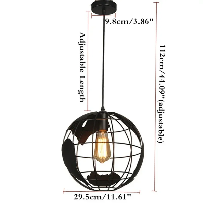 BHY Black Creative Loft Continental Single Retro Globe Vhandelier Modern Metallic Lounge Café Casual Ceiling Lamp
BHY Black Creative Loft Continental Single Retro Globe Vhandelier Modern Metallic Lounge Café Casual Ceiling Lamp