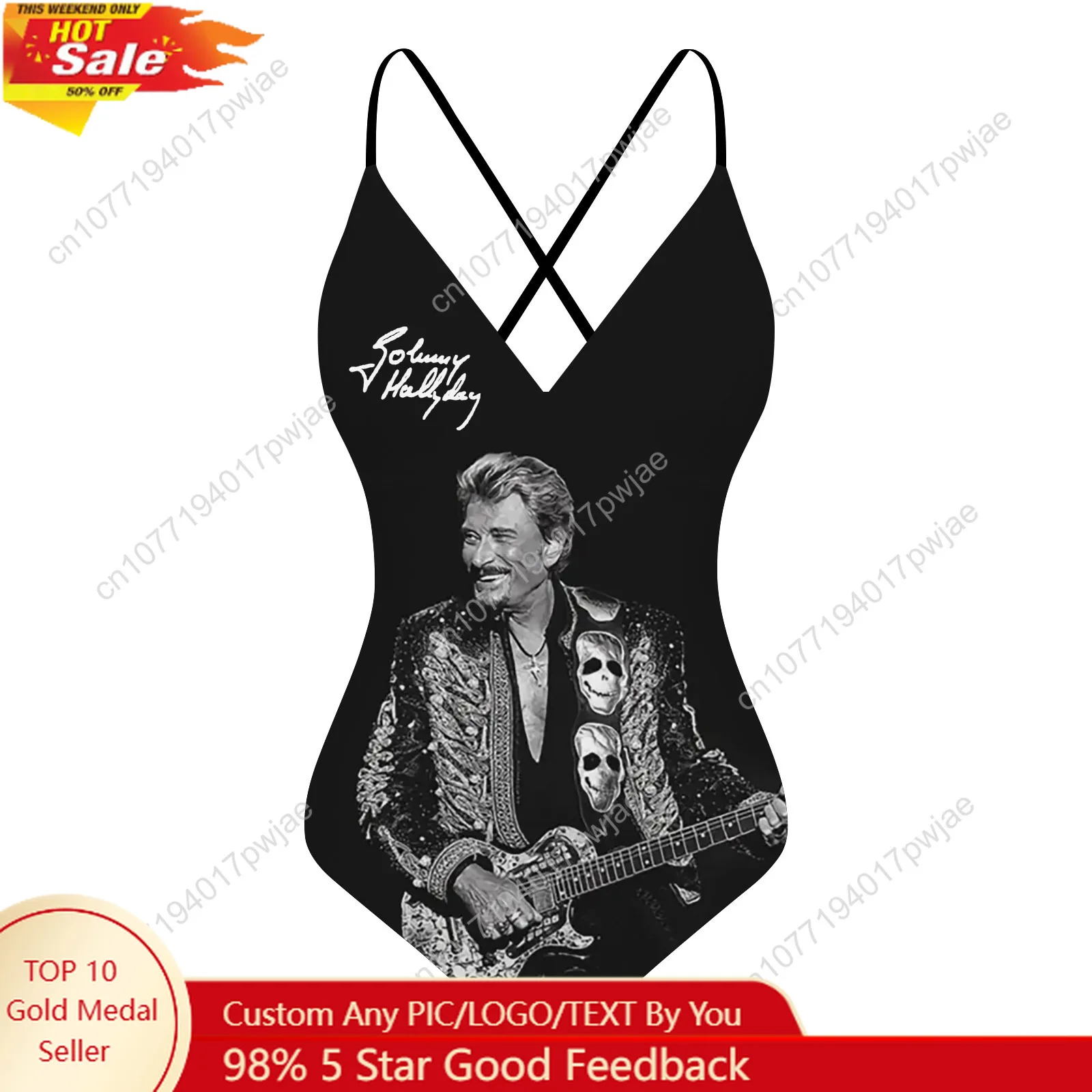 Johnny Hallyday Singer Custom V-neck Halter Back Swimsuit Womens Bathing Suits Bikini Pool Party Beach Sexy Swimwear Beachwear
Johnny Hallyday Singer Custom V-neck Halter Back Swimsuit Womens Bathing Suits Bikini Pool Party Beach Sexy Swimwear Beachwear