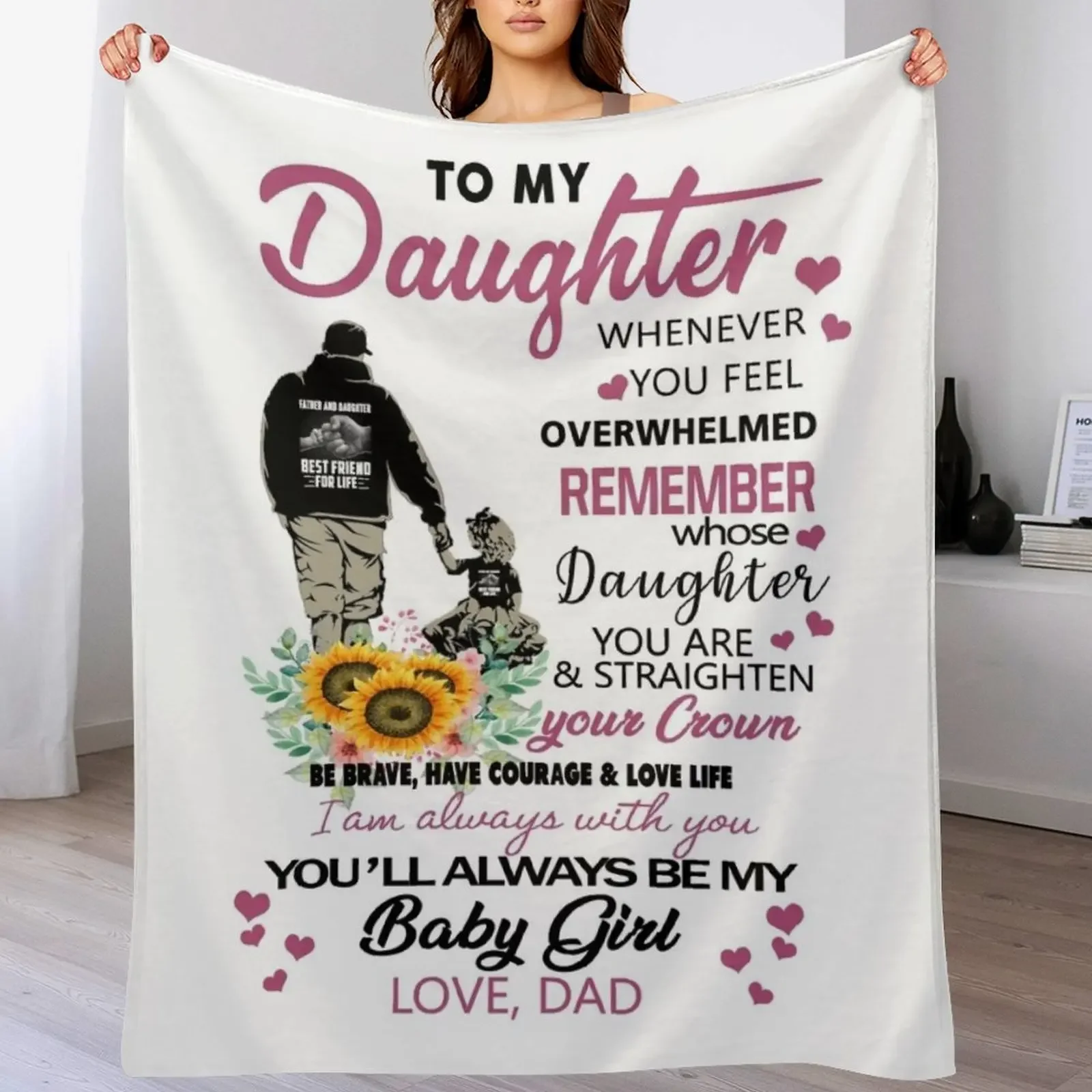 To My Daughter - My Baby Girl Throw Blanket Soft Solid Color Blanket for Couch Bed
To My Daughter - My Baby Girl Throw Blanket Soft Solid Color Blanket for Couch Bed