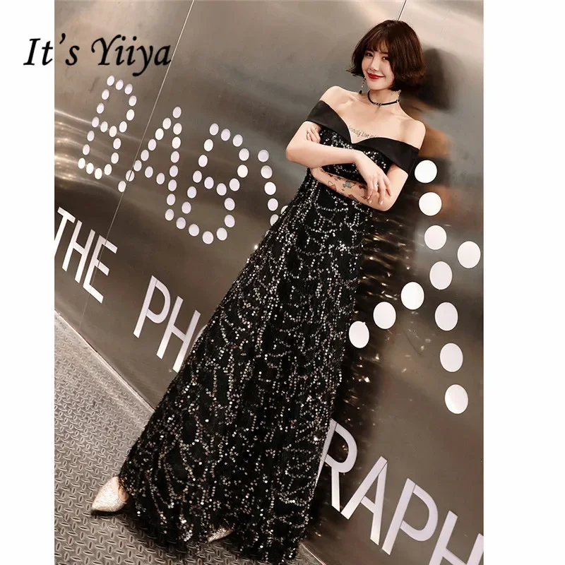It's YiiYa Customized Evening Dress Black Sequines Off the shoulder Robe de Soiree Plus Size A-line Floor Length Lady Party Gown
It's YiiYa Customized Evening Dress Black Sequines Off the shoulder Robe de Soiree Plus Size A-line Floor Length Lady Party Gown