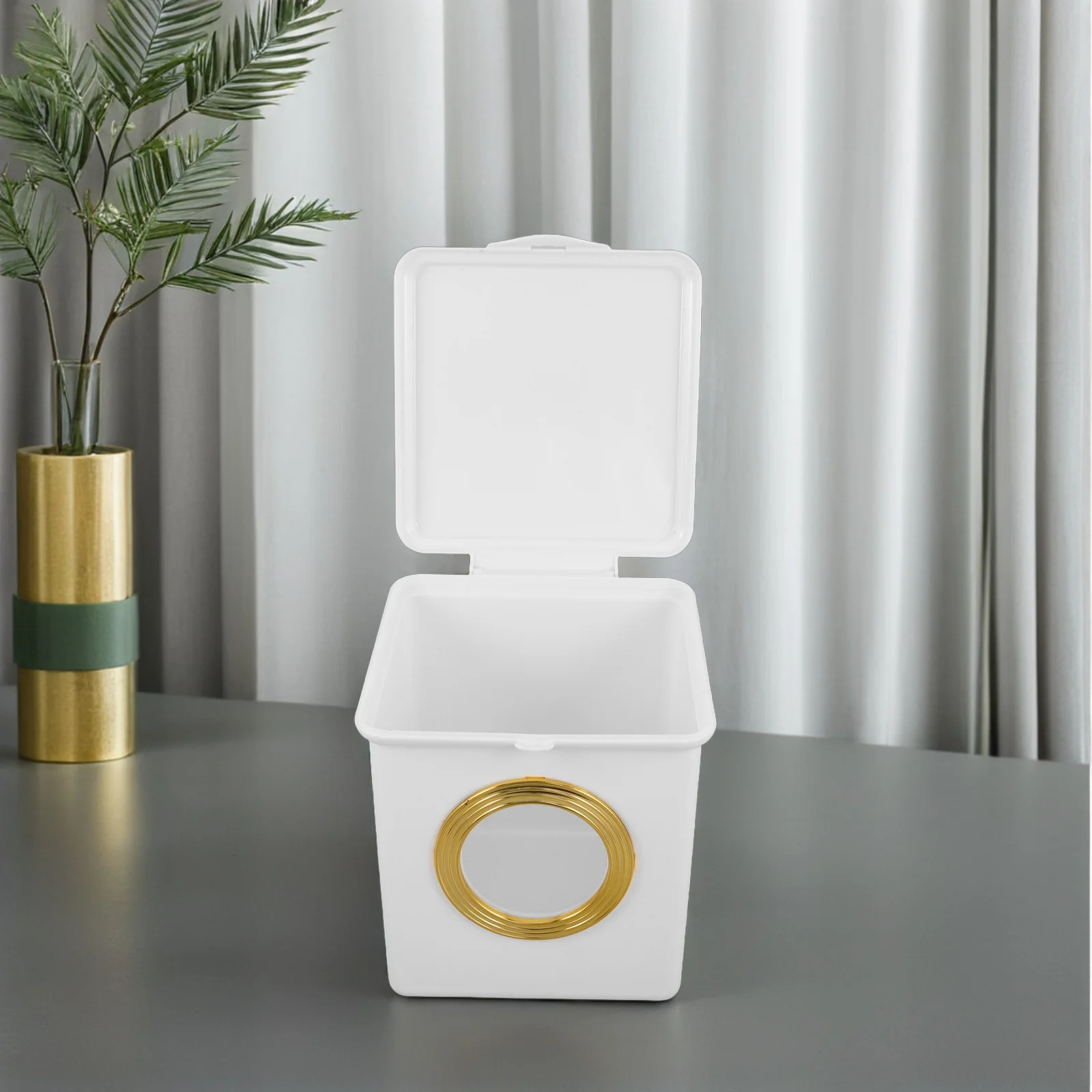 Desktop Trash Can with Lid Mini Table Garbage Small for Tabletop Plastic Stylish Bedroom Trashcan
Desktop Trash Can with Lid Mini Table Garbage Small for Tabletop Plastic Stylish Bedroom Trashcan