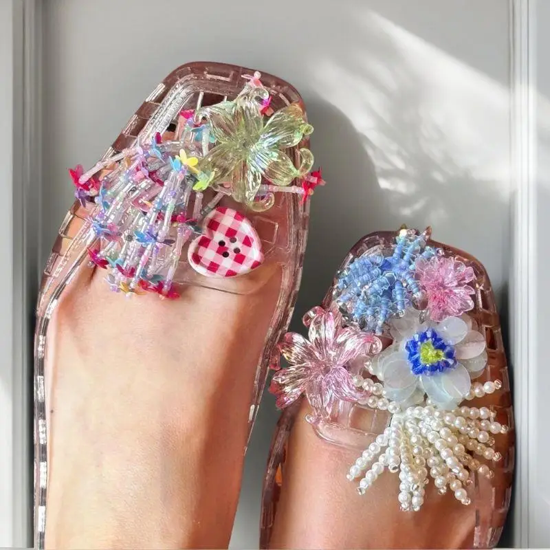 Korean Crystal Jelly Shoe Flowers Plastic Shoe Decorations Sandal Footwear Accessories Handcrafted Beaded Jelly Shoes Buckles
Korean Crystal Jelly Shoe Flowers Plastic Shoe Decorations Sandal Footwear Accessories Handcrafted Beaded Jelly Shoes Buckles